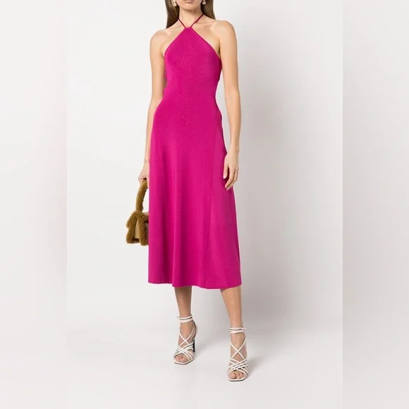 short sleeve knit dress midi Light Blue Knit Twisted Bust Short Sleeve Midi Dress  PinkBlush